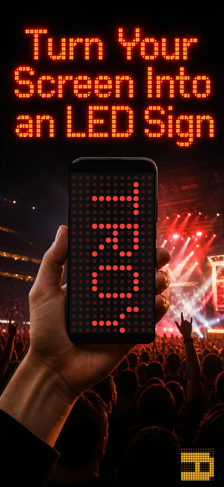 Turn your screen into an LED sign