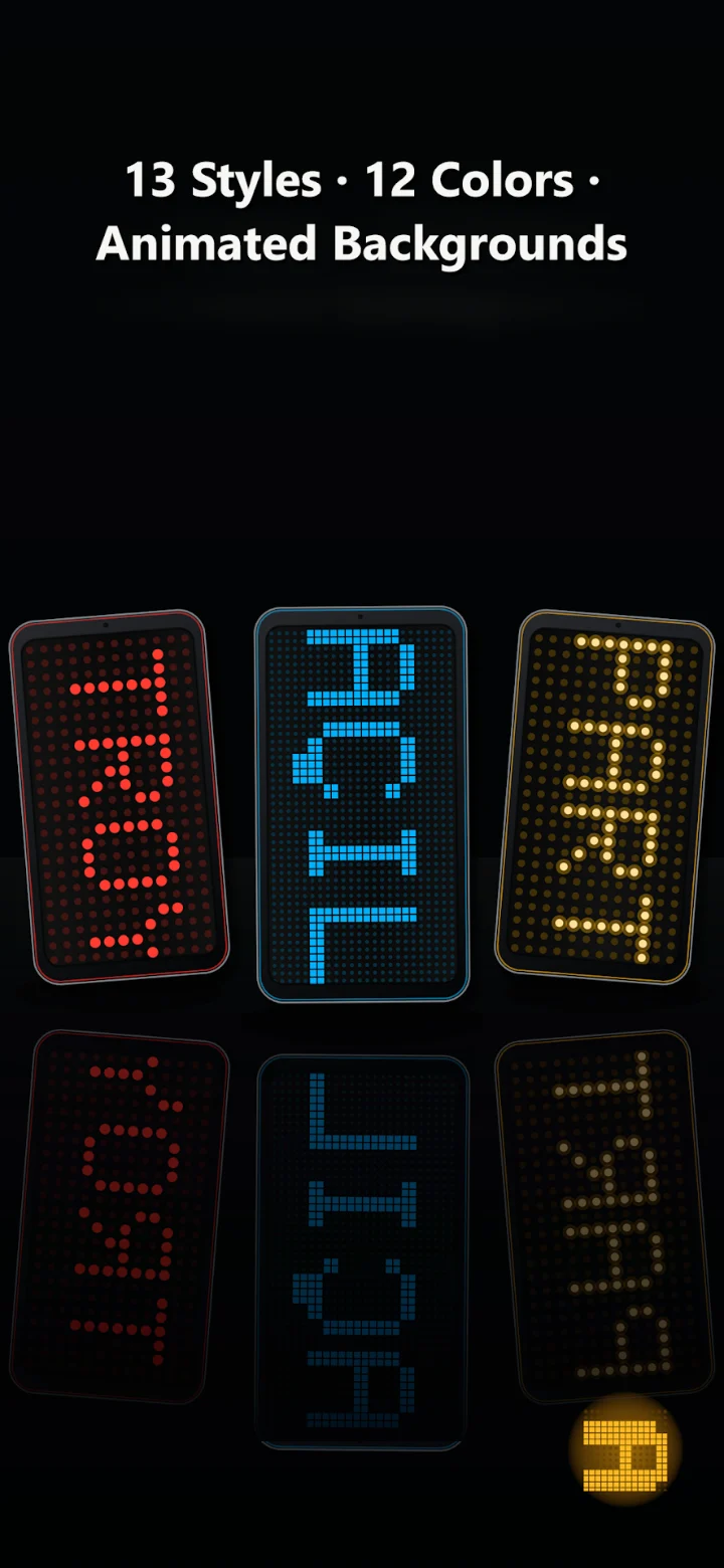 13 styles · 12 colors · animated backgrounds