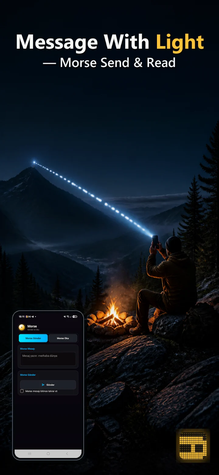 Message with light: Morse send & read