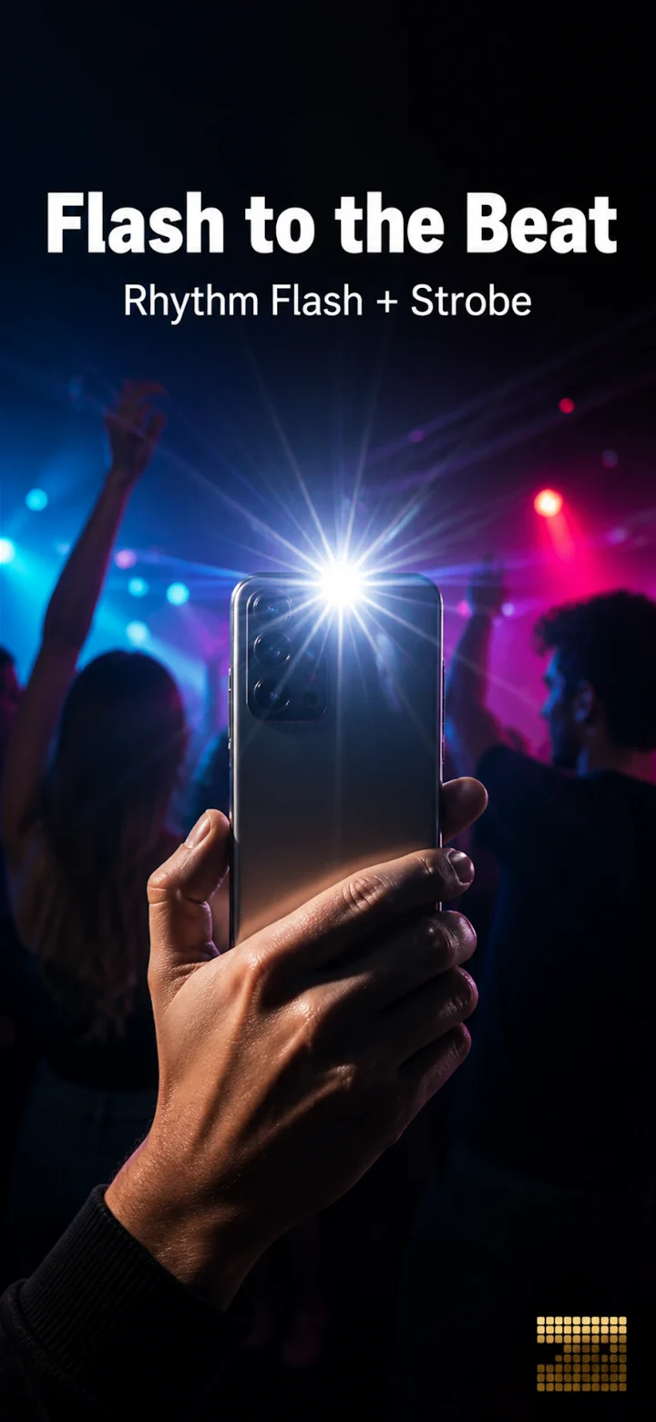 Flash to the beat: rhythm flash + strobe