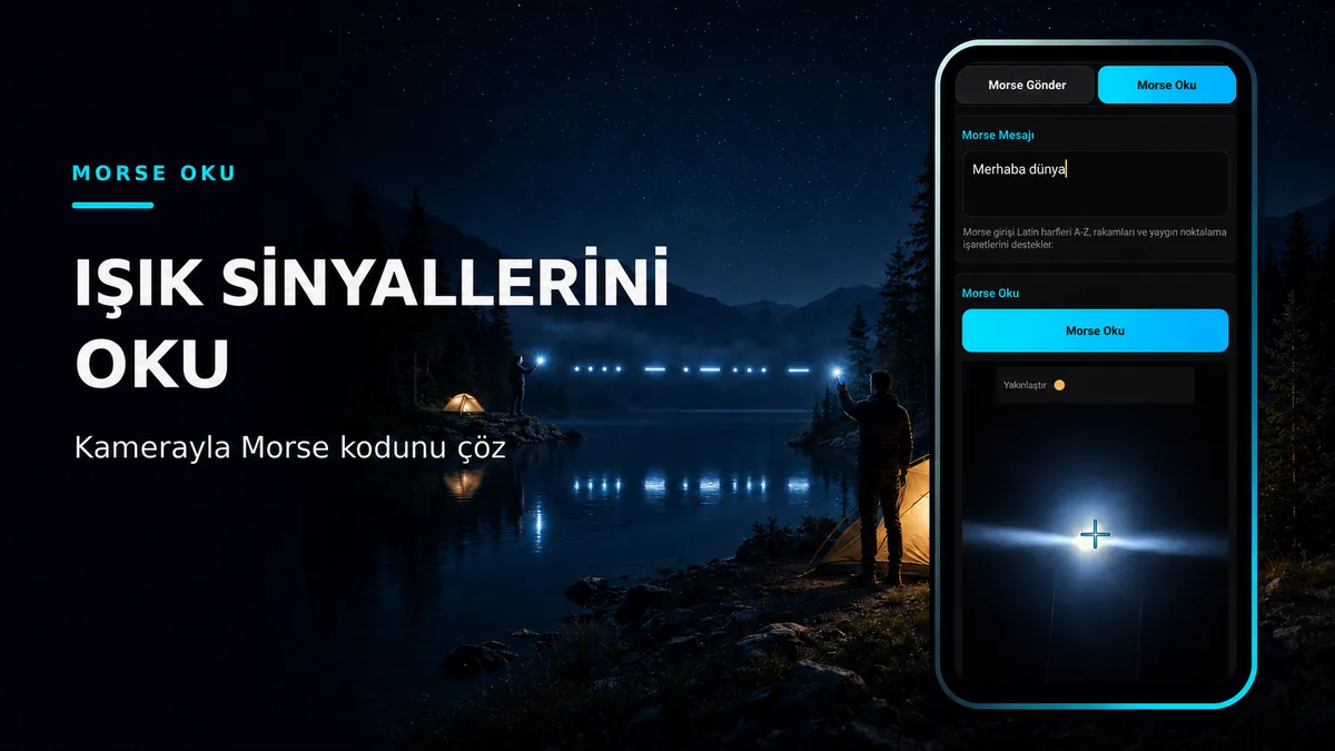 Morse Oku ekranı: kamerayla ışık sinyallerini çözme